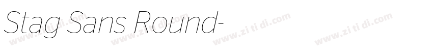 Stag Sans Round字体转换